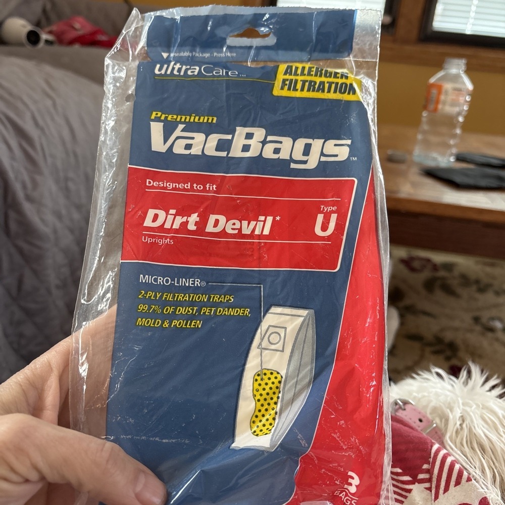 UltraCare Premium VacBags Type U Allergen Filtration Designed to‎ Fit Dirt Devil